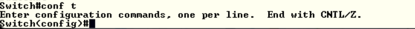 دستور conf t در محیط CLI سوئیچ سیسکو