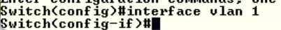 دستور interface vlan1 